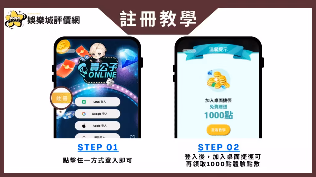 貴公子ONLINE財神娛樂城註冊教學