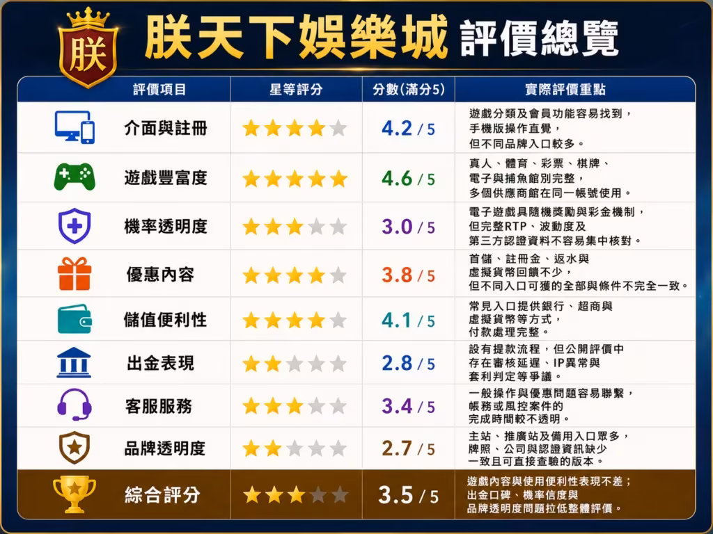 朕天下財神娛樂城評價