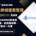 TZ Gaming新會員首儲、老虎機免轉、VIP返水一次看